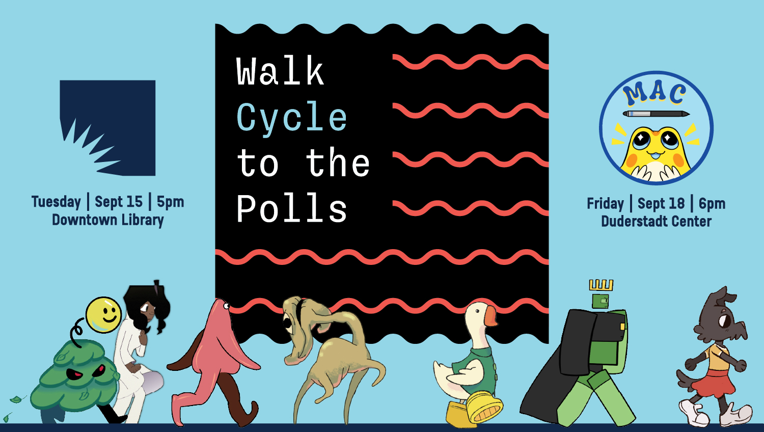 Walk Cycle to the Polls animation workshop